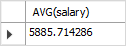 SQL AVG WHERE example