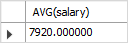 SQL AVG WHERE job id