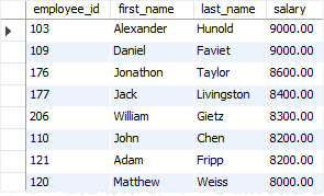 SQL comparison operators - less than or equal operator