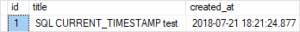 SQL CURRENT_TIMESTAMP example